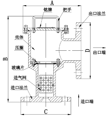 PCL型立式泡沫产生器结构图